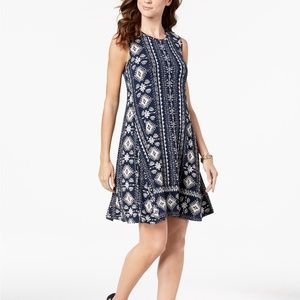 Style & Co Printed A-Line Dress NWT